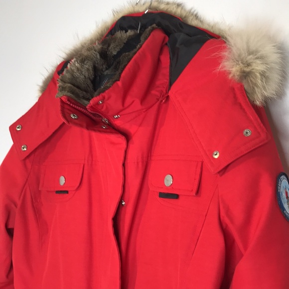 Artic expedition down fur trim winter outdoor coat - Picture 2 of 16